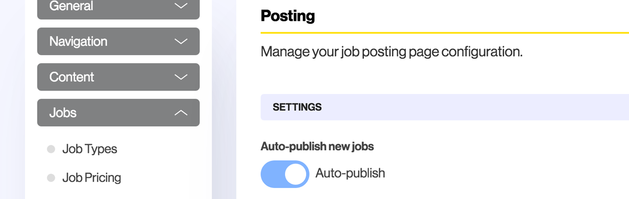 Job board dashboard
